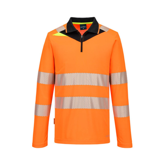 Long Sleeve Polo DX4 with High Visibility Zip Portwest DX419