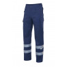 Pants with multi-pocket reflective tapes with rear safety seam VELILLA Series 159