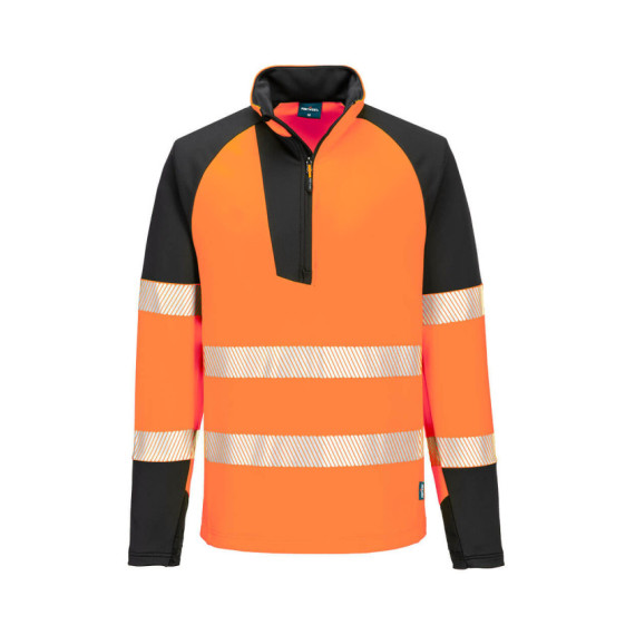 Zip-Sweatshirt 1/4 PW3 Hohe Sichtbarkeit Portwest T172