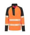 Zip Sweatshirt 1/4 PW3 High Visibility Portwest T172