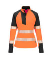 High Visibility Sweatshirt PW3 with Zipper 1/4 for Women Portwest T173