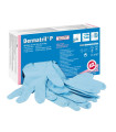 Luvas de nitrilo 29cm EN388 EN374-JKLOPT Azul Dermatril, 50 GP743 Safetop Case
