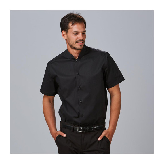 Herrenhemd M / C C / Mao Slim Fit Elastan "Rote Linie" 260007 Gary's