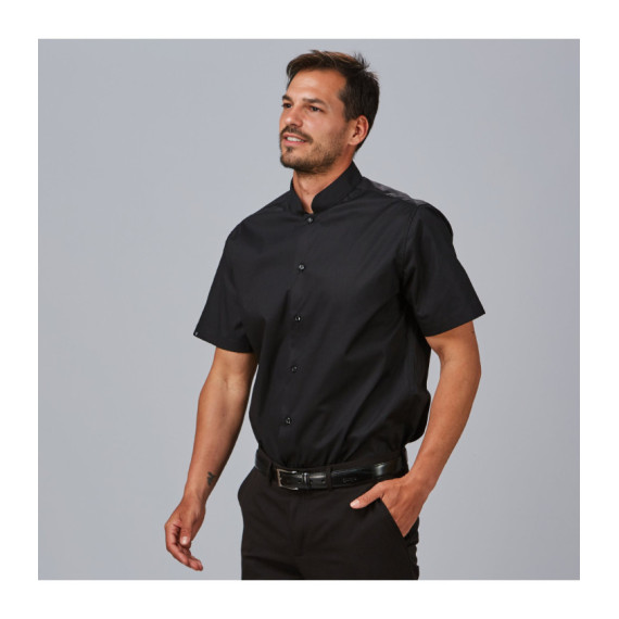 Herrenhemd M / C C / Mao Slim Fit Elastan "Rote Linie" 260007 Gary's