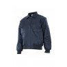 Waterproof padded jacket with removable lining in navy blue polyester fabric VELILLA Series 11501