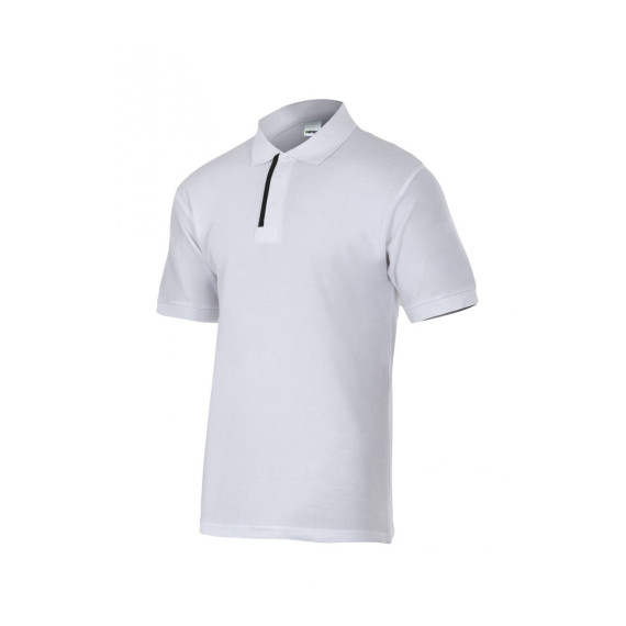 Polo Bianco / Grigio Bicolore a maniche corte P105502