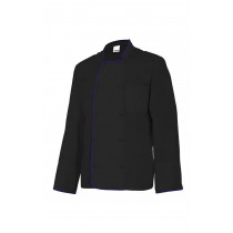 Chaqueta negra cocinero manga larga Serie P434