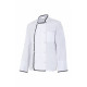 Veste blanche cuire à manches longues série P434