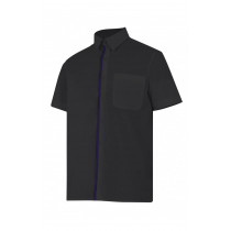 Camisa negra de manga corta Serie P531
