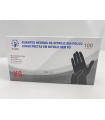 Guantes de examen de nitrilo sin polvo ALBA (Negro)