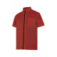 Camisa roja/granate de manga corta Serie P531