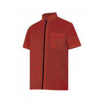 Camisa roja/granate de manga corta Serie P531