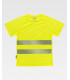 High Sichtbarkeit T-Shirt Kurzarm in Mikrofon Polyester mit segmentierten reflektierenden Bändern C3970