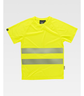 Camiseta de alta visibilidad manga corta con cintas reflectantes C3970 WORKTEAM