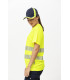 T-shirt haute visibilité à manches courtes en polyester microphé avec rubans réfléchissants segmentés C3970