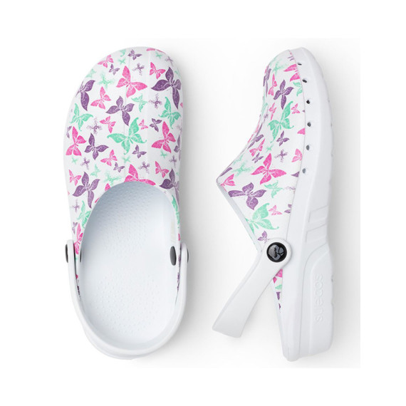 Professional clog with holes printed LIV EN 20347 ODEN PRINT CLOGS
