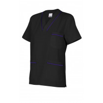 Camisola pijama negra de manga corta Serie B589