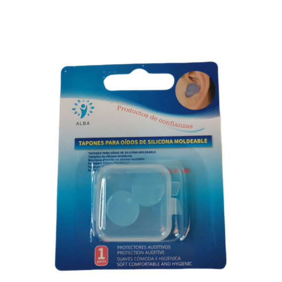 Tappi in silicone mobile blu per orecchie