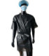 Disposable black kimono with pocket ALBA