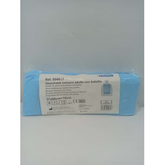 Bavaglino monouso per adulti con tasca 35x65cm+10cm ALBA