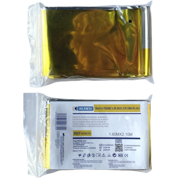 Gold and silver thermal blanket