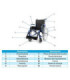Silla de ruedas plegable de aluminio premium