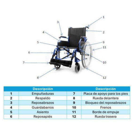 Premium aluminum folding wheelchair