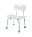 Bathroom with backrest