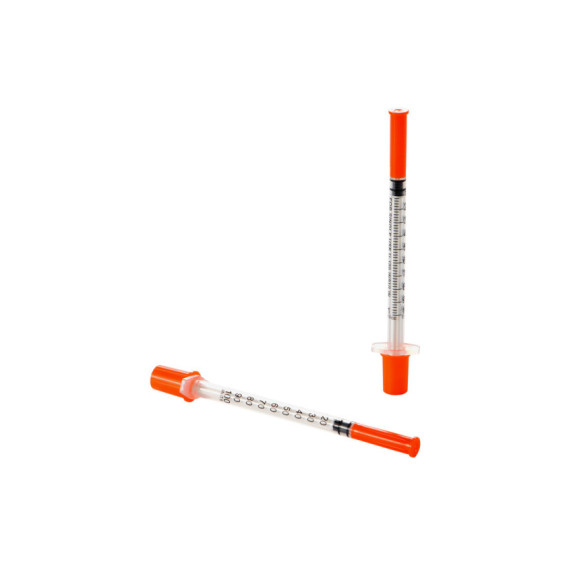 Seringas de 3 corpos insulina 1ml (pacote de 100 unds)