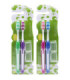 Cepillos de dientes con firmeza suave con tapa 2x1