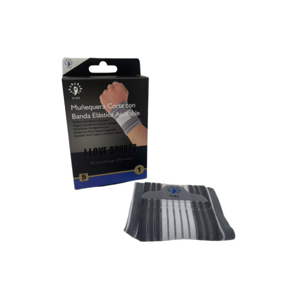 Kurzes Handgelenkband mit verstellbarem elastischem Band ALBA