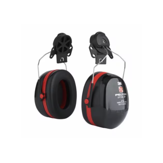 Oreillettes OPTIME III avec connexion pour casques P3E noir/rouge 3M PELTOR