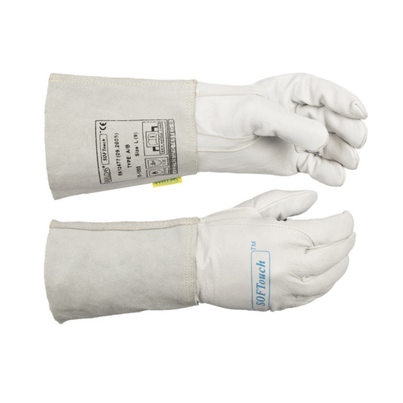 Guante TIG Softouch de piel flor ternera con pulgar reforzado WELDAS