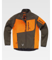 Chaqueta Workshell combinada con cuello alto y cubrecosturas interior WORKTEAM S8633