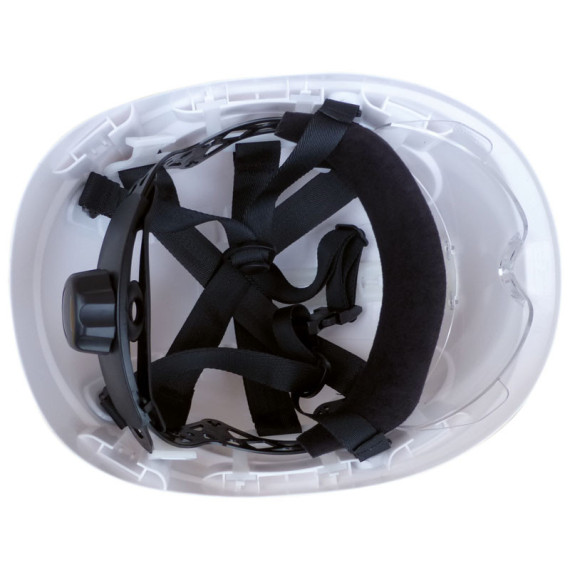 Casque diélectrique EN397, EN50365 avec barreau à barreaux Barbacker et transparent Montana Safetop