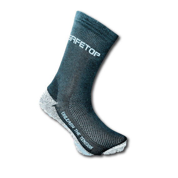 Safetop à chaussettes de chaussettes anti-froide bleue