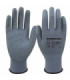 Gant gris, polyuréthane sur polyester, tâche de plumes (12 paires)