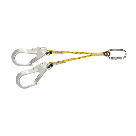 Doppia corda senza assorbitore, 1,5 m con ganci da safetopa 54 mm
