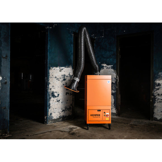 Aparelho de aspiração FilterMaster XL para fumos de soldadura, filtro autolimpante e certificação W3 IFA KEMPER.