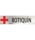 Sinal retangular informativa Botiquim de aço inoxidável 0,8mm 50 x 200 mm SEKURECO