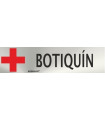 Señal rectangular informativa Botiquín de acero inoxidable 0'8mm 50 x 200 mm SEKURECO
