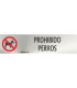 Interdiction aux chiens, panneau informatif en acier inoxydable de 50 x 200 mm SEKURECO