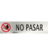 Rectangular informational sign Do Not Enter (adhesive stainless steel) SEKURECO