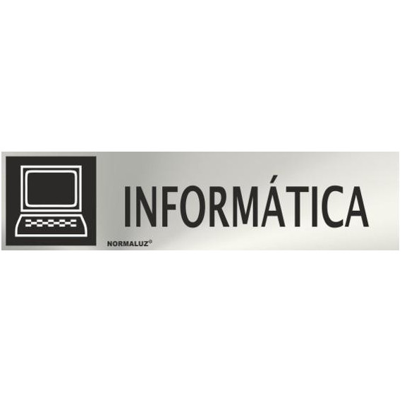 Informative sign Computer Stainless Steel Adhesive 0.8mm 50 x 200 mm SEKURECO