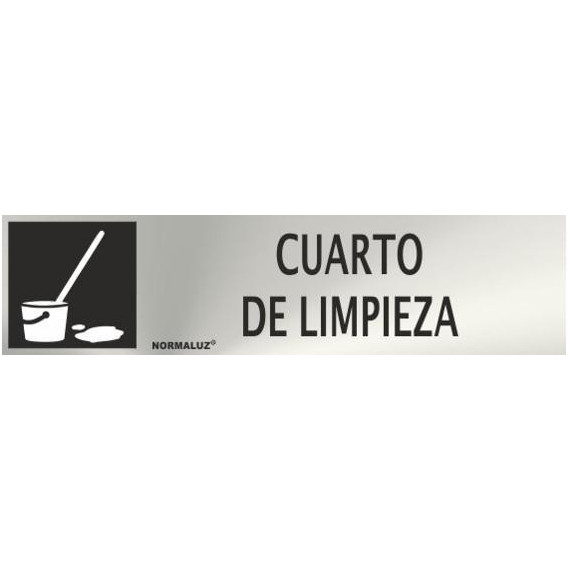 Cartel informativo de acero inoxidable para industrias Cuarto de Limpieza de 0,8mm 50x200mm SEKURECO