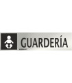 Señal informativa de acero inoxidable Guardería de 0'8mm 50 x 200 mm SEKURECO