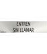 Industrial information sign Enter without knocking 50x200mm (stainless steel) SEKURCO
