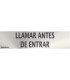 Panneau d'information Appeler Avant d'Entrer en acier inoxydable de 50 x 200 mm SEKURECO