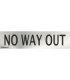 Señal Informativa No Way Out de Acero Inoxidable 50 x 200 mm SEKURECO