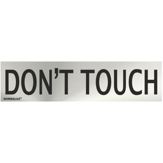 Señal Informativa inglés Don't Touch de acero inoxidable 50 x 200 mm SEKURECO